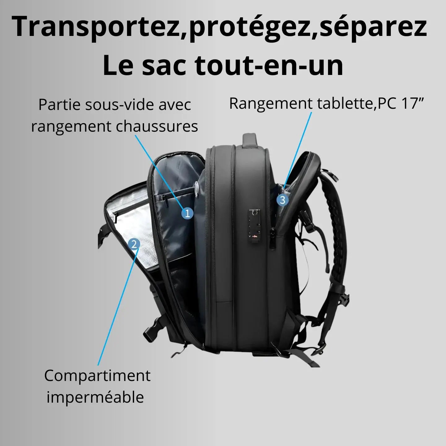 Bagage cabine à compression sous vide Le voyageur pratik
