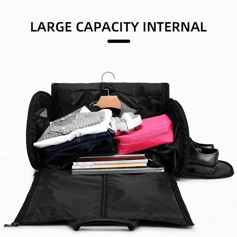 Convertible Garment Bags for Travel Large Capacity Duffel Bag with Shoe Pouch Weekend Business Trip Luggage Carry On Tote XM130 Le voyageur pratik