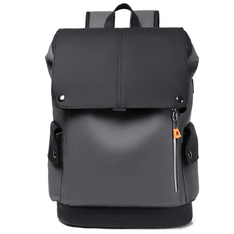 High Quality PU Leather Waterproof Men's Laptop Backpack Large Computer Backpack for Business Urban Man Backpack USB Charging Le voyageur pratik