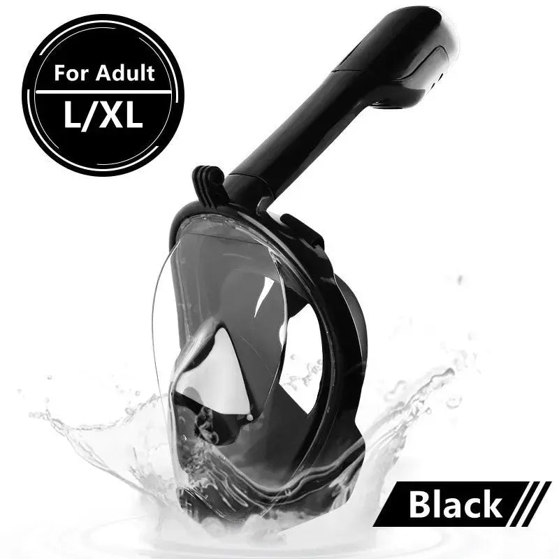 Masque intégral de snorkeling avec support Gopro Le voyageur pratik