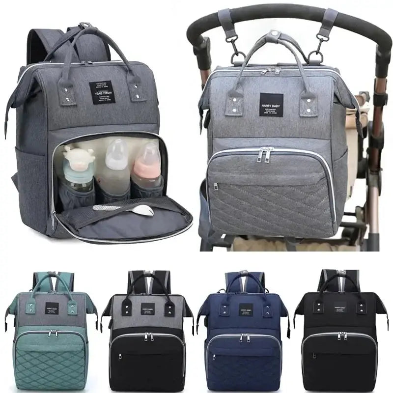 Mommy Diaper Bags Baby Stroller Hanging Bag Mother Large Capacity Nappy Backpacks with Changing Mat Convenient Baby Nursing Bags Le voyageur pratik