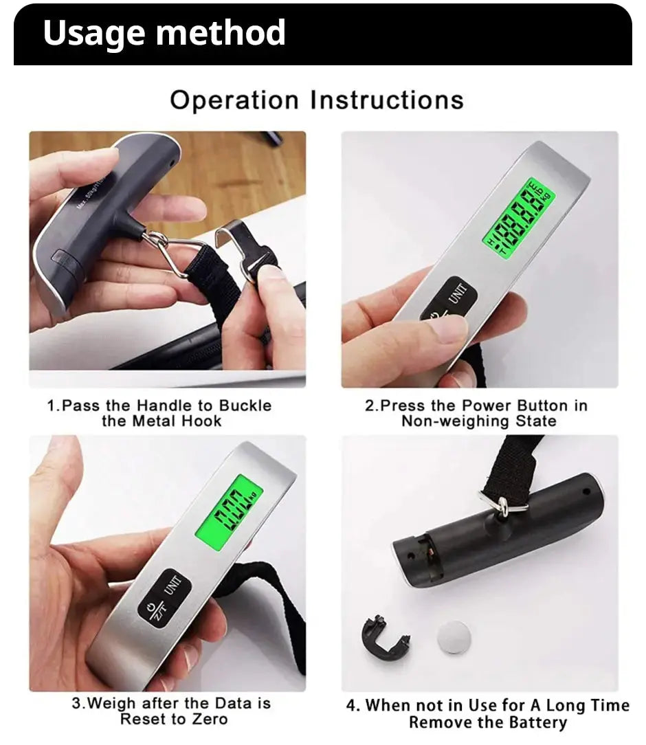 Pèse bagages électronique écran LCD numérique Le voyageur pratik