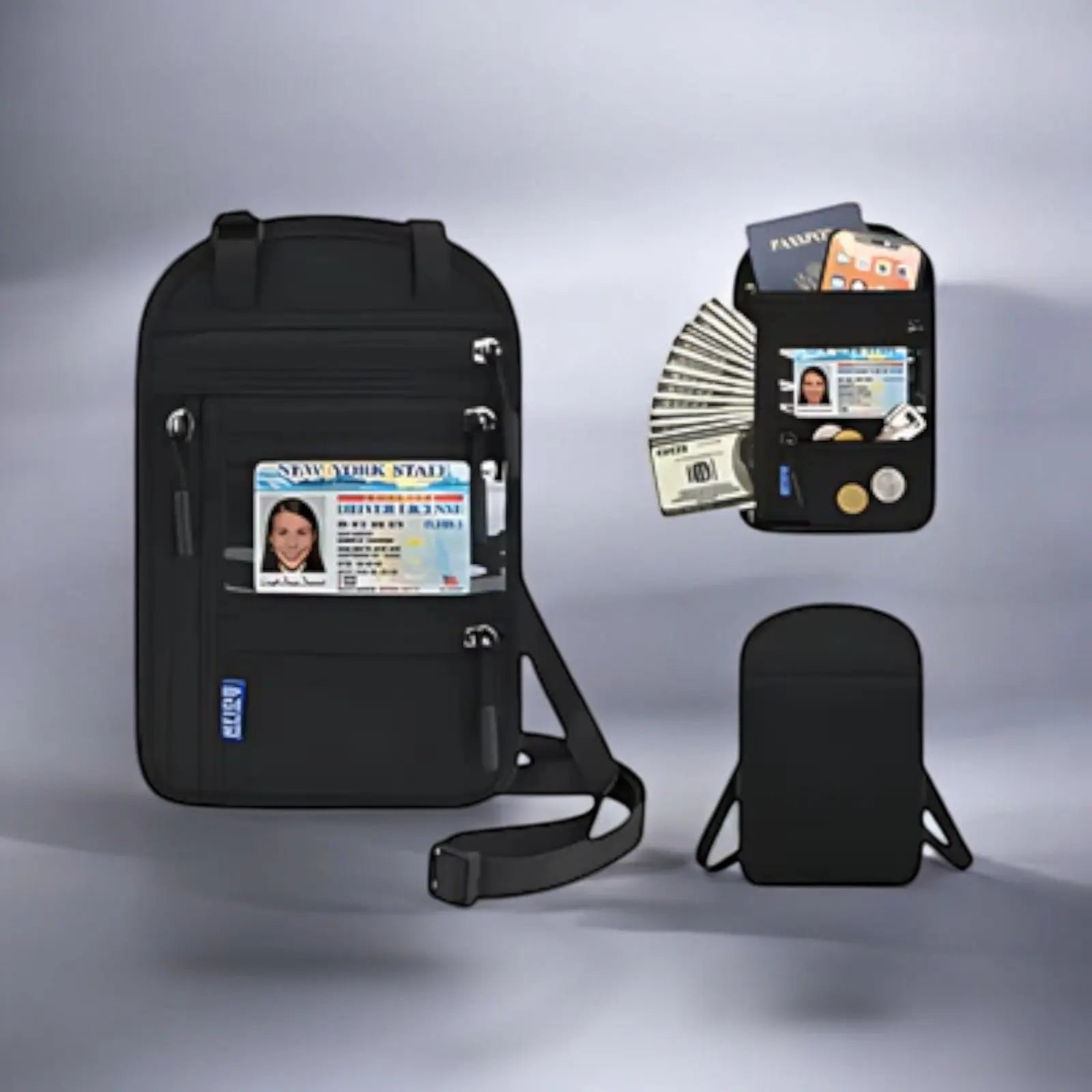 Pochette  voyage bandoulière Le voyageur pratik