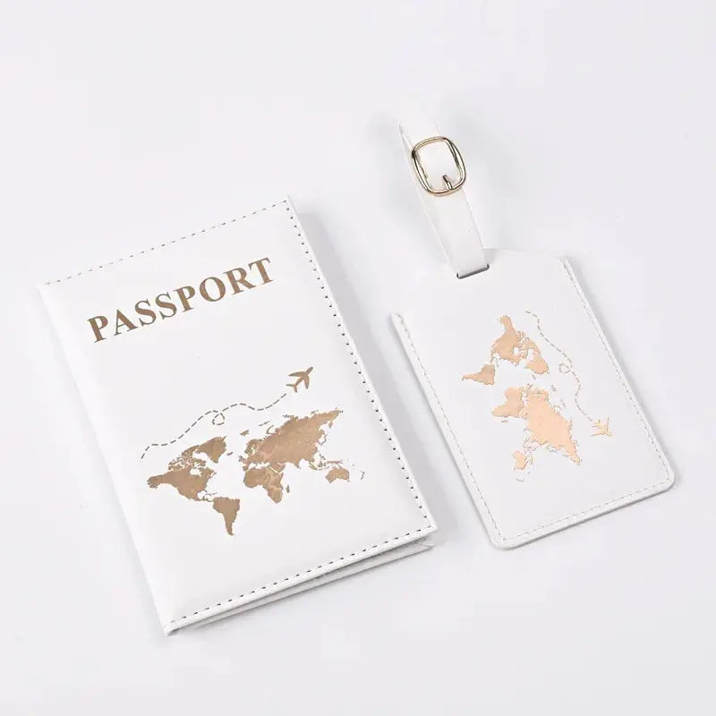 Protection pour passeport + étiquette de bagage Le voyageur pratik