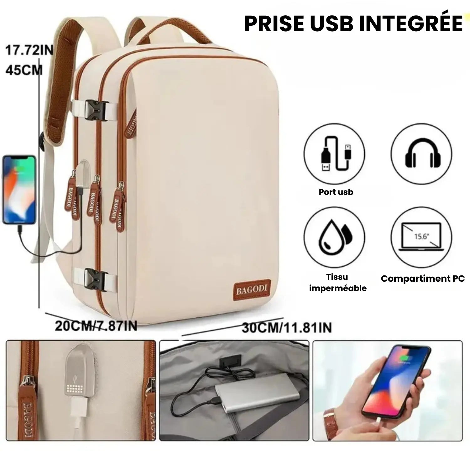 Sac à dos cabine Le voyageur pratik