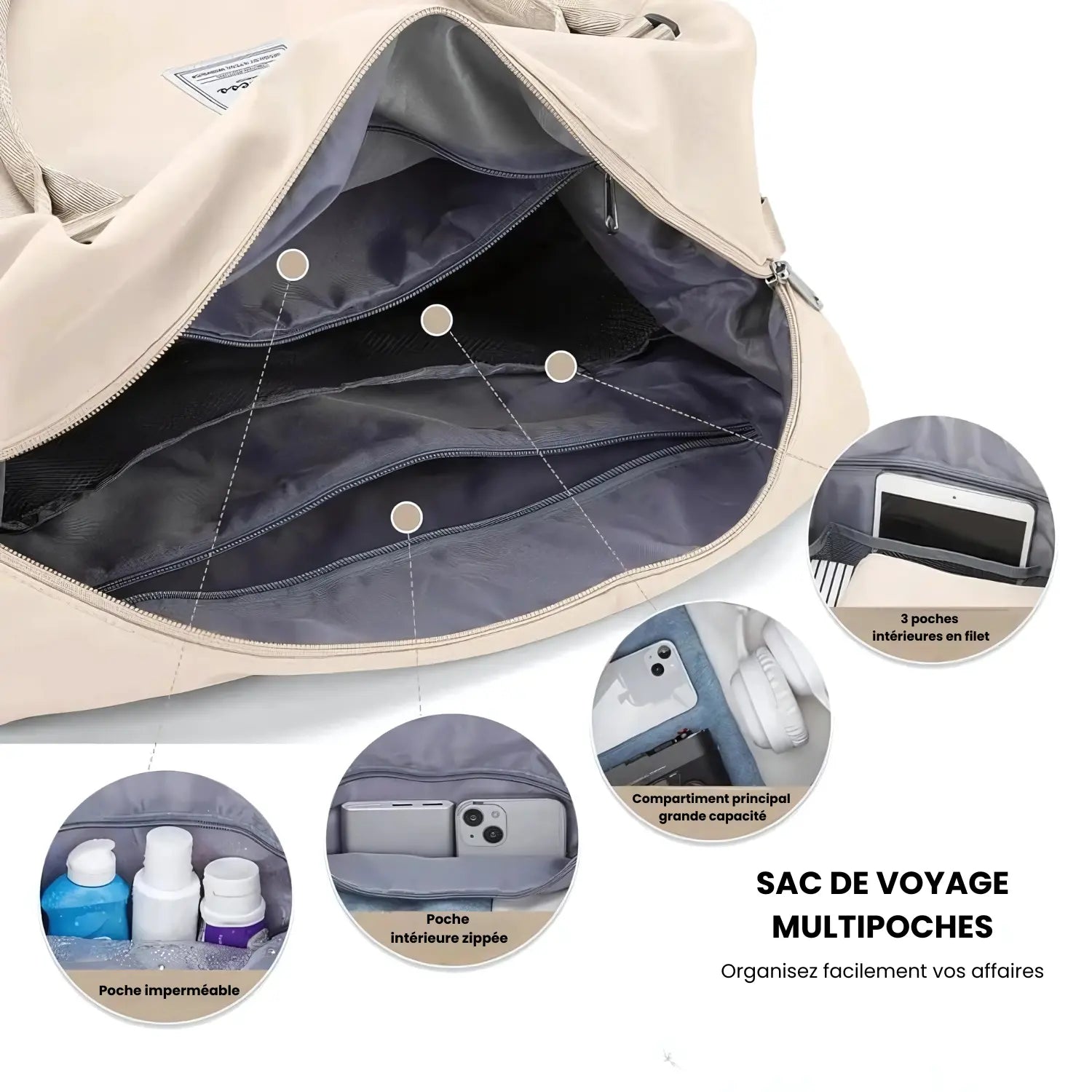 Sac de voyage élégant Zamalek Le voyageur pratik