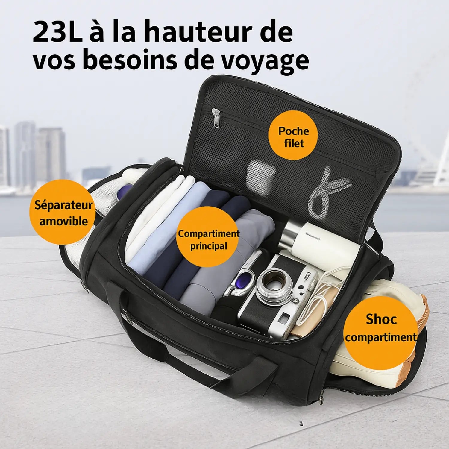 Sac de voyage mixte garantie à vie Le voyageur pratik