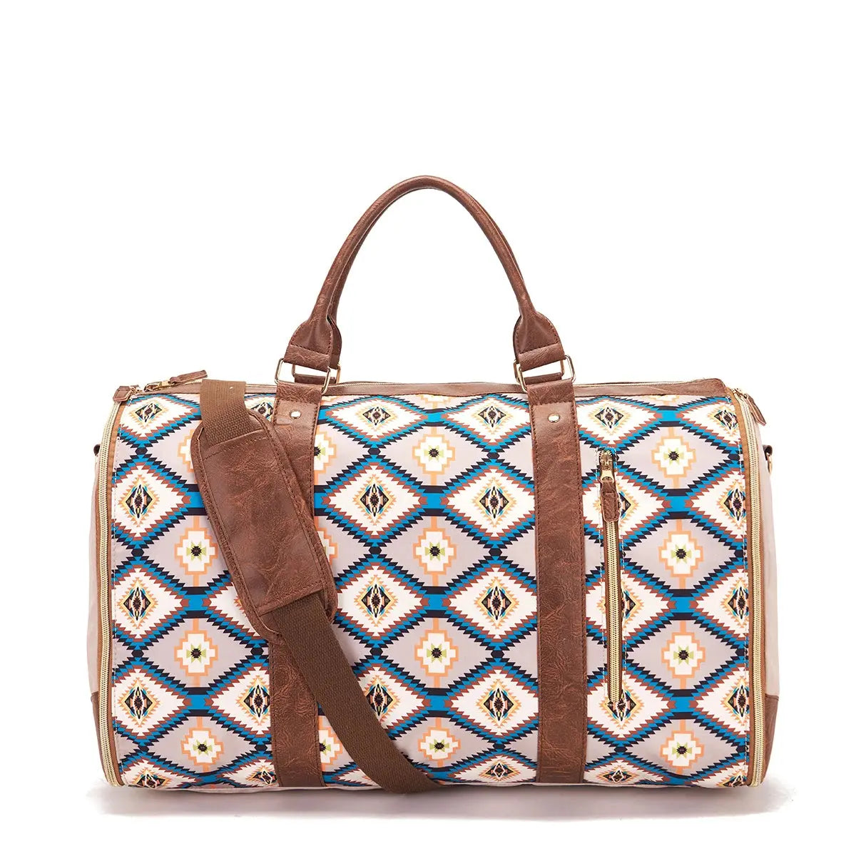 Simple and stylish printed foldable and expandable multifunctional travel bag Le voyageur pratik