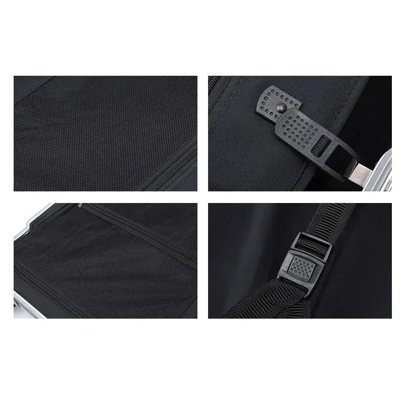 Unisex All Aluminum Magnesium Alloy Luggage Set with Spinner Caster Pull Rod Checkerboard Password Trolley Suitcase New Features Le voyageur pratik