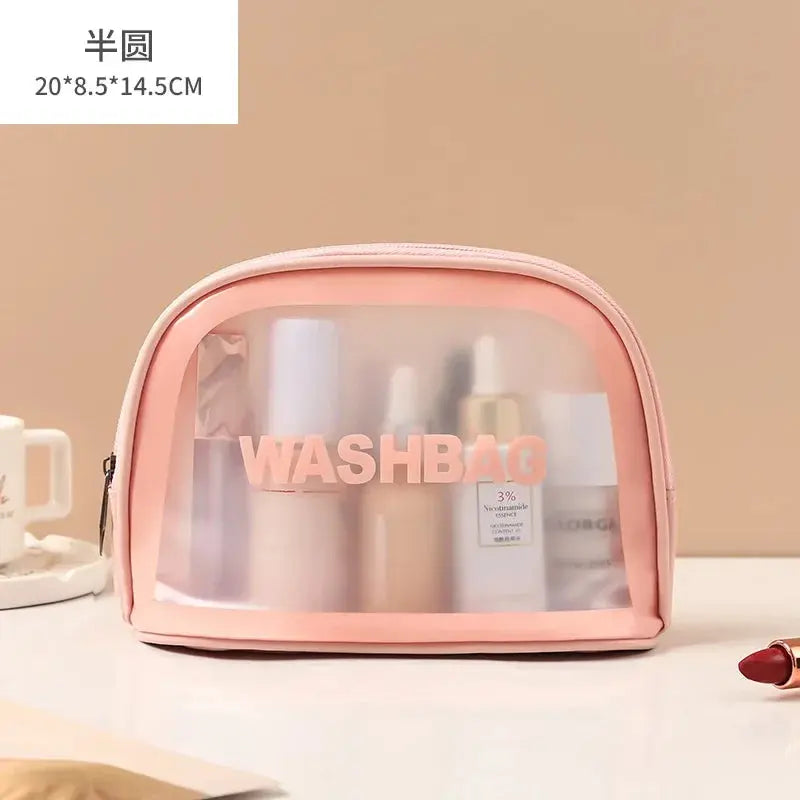 Women Portable Travel Wash Bag Female Transparent Waterproof Makeup Storage Pouch Large Capacity Cosmetic Organizer Beauty Case Le voyageur pratik