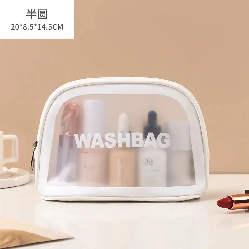 Women Portable Travel Wash Bag Female Transparent Waterproof Makeup Storage Pouch Large Capacity Cosmetic Organizer Beauty Case Le voyageur pratik