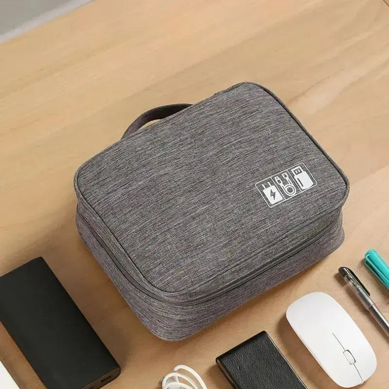Cable Storage Bag Waterproof Digital Electronic Organizer Portable USB Data Line Charger Plug Storage Bag Travel Cable Organizer Le voyageur pratik