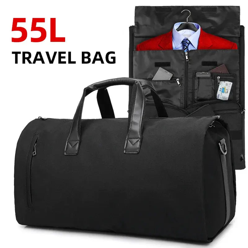 Convertible Garment Bags for Travel Large Capacity Duffel Bag with Shoe Pouch Weekend Business Trip Luggage Carry On Tote XM130 Le voyageur pratik