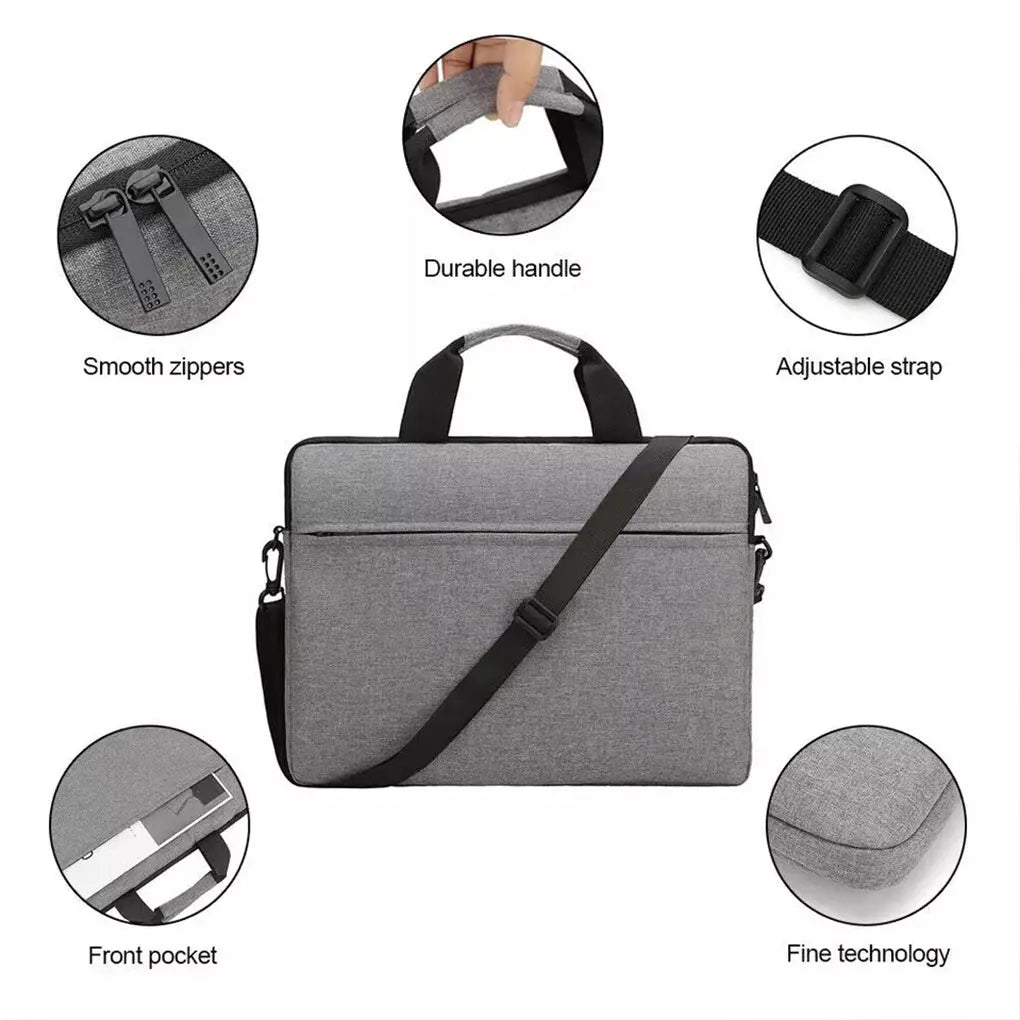 Laptop Bags Carrying Case for 15-16 inch Laptop and Tablet Shoulder Strap Durable Water-Repellent Fabric Business Casual School Le voyageur pratik