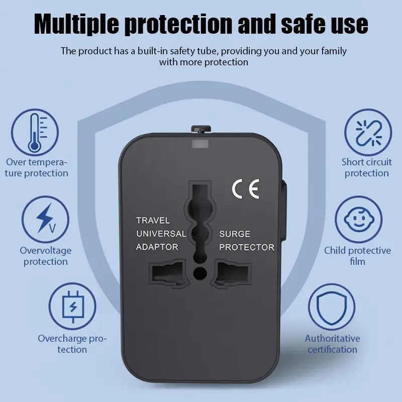 Prise multi plug universelle de voyage Le voyageur pratik