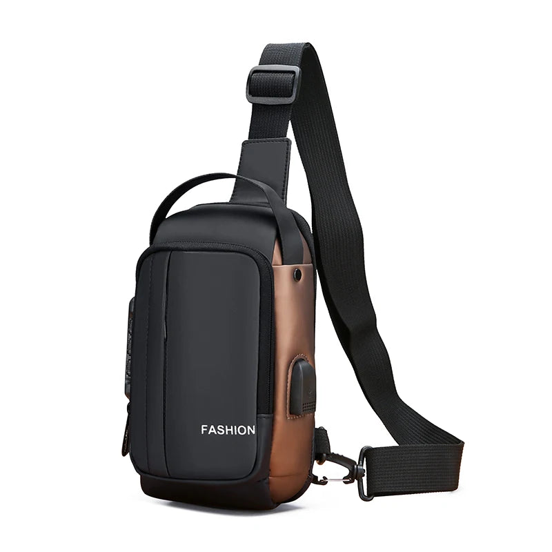 Petits sacs de taille pour hommes, sac de poitrine léger, petit sac banane antivol, conception de verrouillage par mot de passe, sac à bandoulière pour hommes Le voyageur pratik