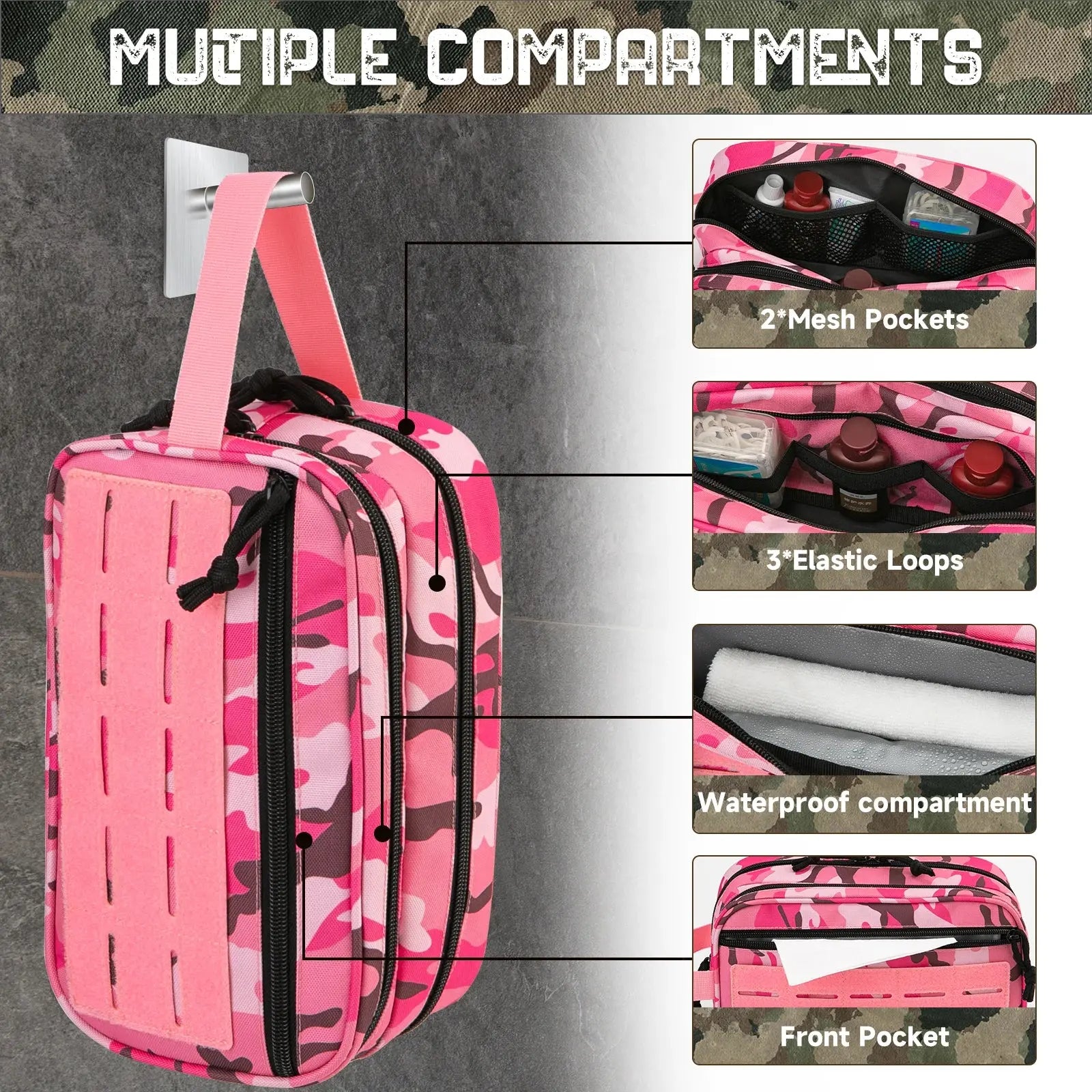 Sac de toilette tactique Le voyageur pratik