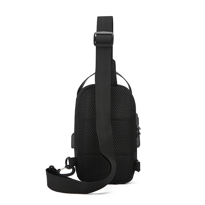 Petits sacs de taille pour hommes, sac de poitrine léger, petit sac banane antivol, conception de verrouillage par mot de passe, sac à bandoulière pour hommes Le voyageur pratik
